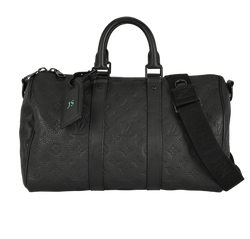 Keepall 35 Bandouliere, Embossed Taurillion, Black, S/DB/LT/B/RCT, 3*